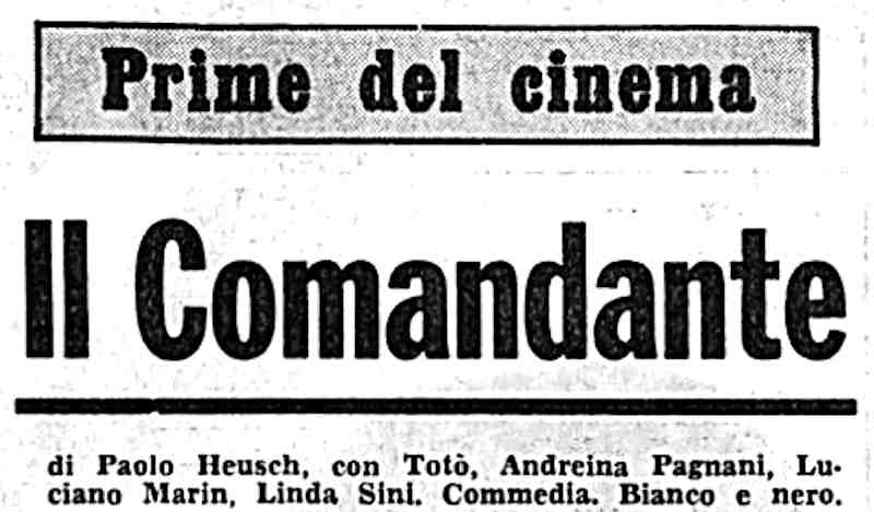 1964 06 12 Corriere della Sera Il comandante intro